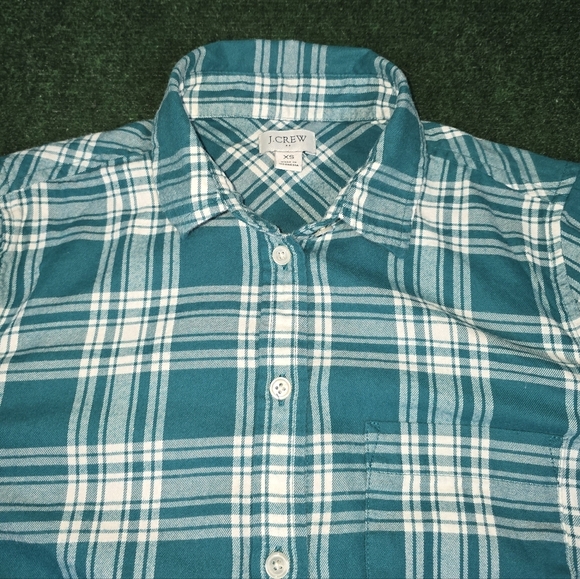 J. Crew | 100% Cotton Plaid Lightweight Button Down Womens Blouse SIZE XS - Picture 8 of 16